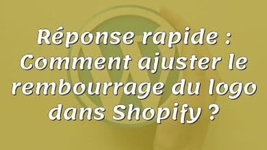 Réponse rapide : Comment ajuster le rembourrage du logo dans Shopify ?